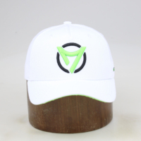 Gorro de algodón personalizable de 5 paneles para niños pequeños Bordado de hilo de neón con tela de rizo y diseño de letras elevadas tipo de tela de terciopelo