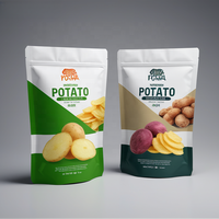 Sachet d'emballage alimentaire personnalisé en aluminium anti-humidité avec impression de logo pour aliments pour bébés, chewing-gum, salade, pizza, croustilles de pommes de terre