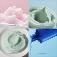 Juego de Botellas de Champú Rosadas de Plástico PP: Envases Vacíos de 450ml y 800ml para Gel de Ducha y Mascarilla Capilar para Salón