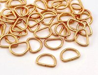 Anneaux en D robustes en métal soudé pour chaussures, bottes, accessoires de bricolage, quincaillerie, sacs, laisses et colliers pour chiens, anneaux en D