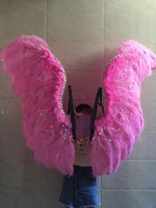 <span class=keywords><strong>Ali</strong></span> d'Angelo Luminose per Spettacoli in Discoteca, Palcoscenico, Sfilate, con Piume LED e Pannello Posteriore, <span class=keywords><strong>Ali</strong></span> <span class=keywords><strong>Bianche</strong></span> e Rosa - Product Image 2