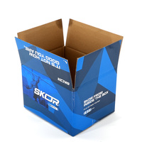 Caja de Envío de Cartón Corrugado Impresa Personalizada, Caja de Correo Azul, Embalaje para Marcas Deportivas, Venta al Por Mayor