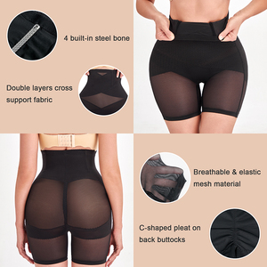 Culottes gainantes pour femmes, <span class=keywords><strong>taille</strong></span> <span class=keywords><strong>haute</strong></span>, <span class=keywords><strong>grande</strong></span> <span class=keywords><strong>taille</strong></span>, post-partum, amincissantes, en maille, effet lifting des fesses, contrôle du ventre, sous-vêtements de mise en forme - Product Image 3