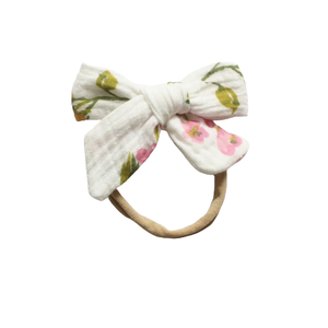 Diademas de Nailon Delgadas con Logotipo Personalizado para Bebés Niñas, Accesorios para el Cabello de Recién Nacidas, Diademas Elásticas de Tela, Lazos para el Cabello, Temporada de Primavera - Product Image 6