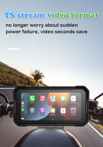 6 pollici Touch Wireless CarPlay Moto navigatore GPS <span class=keywords><strong>Android</strong></span> Auto 2K anteriore posteriore doppia fotocamera impermeabile Moto DVR TPMS WiFi GPS - Product Image 4