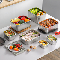 Boîte à bento isotherme pour cuisine, pique-nique en extérieur, préparation de repas, boîte à lunch réutilisable en acier inoxydable, anti-fuite, sans BPA