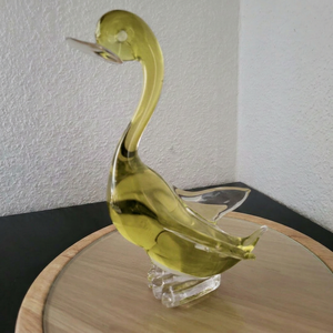 หงส์แก้วเป่ามือสีน้ำเงิน งานฝีมือตกแต่งธีมสัตว์ ทำด้วยมือ - Product Image 2