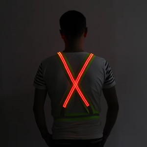 Chaleco de Seguridad con Fibra Óptica LED, Fibra Óptica de Doble Guí<span class=keywords><strong>a</strong></span> de Luz, Luces Multicolores, <span class=keywords><strong>Tres</strong></span> Veces Más Brillantes que los Chalecos Reflectantes Convencionales - Product Image 6