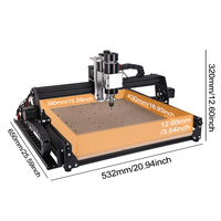 Fresadora CNC4540 de 500W y 3 Ejes, Construcción de Aluminio, Sistema de Control GRBL, Multifunción para Fabricación de Letreros, Uso en Pequeños Negocios de Madera