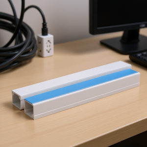 รางกันน้ำ PVC ขนาด 20x10 มม. ยาว 2 ม. แพ็ค 100 ชิ้น สำหรับจัดการสายเคเบิล - Product Image 3