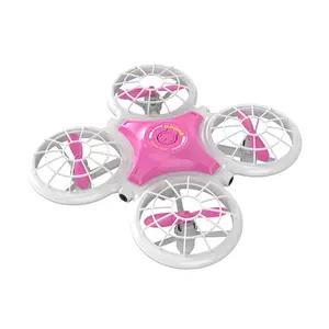 Kit Drone RC Quadcopter Mini 2.4G 4CH, mainan Drone Remote Control Hovering pesawat Mini bercahaya untuk hadiah anak-anak