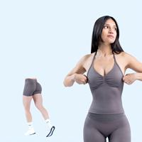 DYFE Impact Longline Strappy Top Midnight Black + Shorts |   Ensemble d'entraînement 2pz
