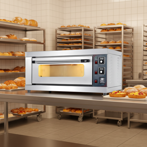 Four à pâtisserie électrique commercial VNTKITCHEN 1 à 6 plateaux 1 à 3 étages 3200W 220V Gamme de température 0 à 400 pour <span class=keywords><strong>boulangerie</strong></span> commerciale - Product Image 1