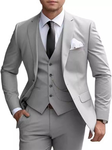 Tuta da <span class=keywords><strong>uomo</strong></span> in tre pezzi sottile per banchetti nuziali monopetto <span class=keywords><strong>abito</strong></span> da sposa con fronte piatto e commercio estero - Product Image 6