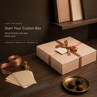Boîte cadeau rigide personnalisée pour chocolats et bonbons, avec couvercle et base, ruban satiné, séparateur, carton gris, vente en gros, usine OEM