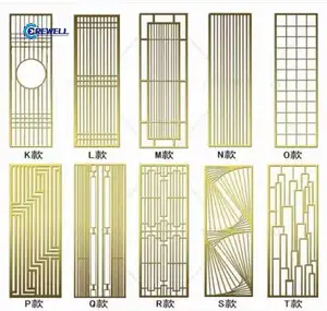 Rotatable glass screen corrugated glass partition panels ovals decorative room dividers metal board