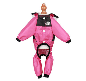 클래식 강아지 애완 동물 비옷 올 시즌 PU 방수 애완 동물 대형 개 옷 레인 코트 - Product Image 6