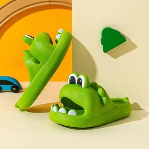 Child Summer Slippers Boy Girl Shoes Cartoon <b>Dinosaur</b> Slippers Home Bathroom Anti-slip Kids Stomping Shit Feeling Beach Sandals - Product Image 5