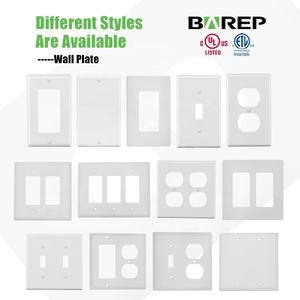 <span class=keywords><strong>Plaque</strong></span> murale pour interrupteur Barep homologuée UL, norme américaine de sécurité <span class=keywords><strong>électrique</strong></span>, 1 gang, pour interrupteur, prise de courant - Product Image 4