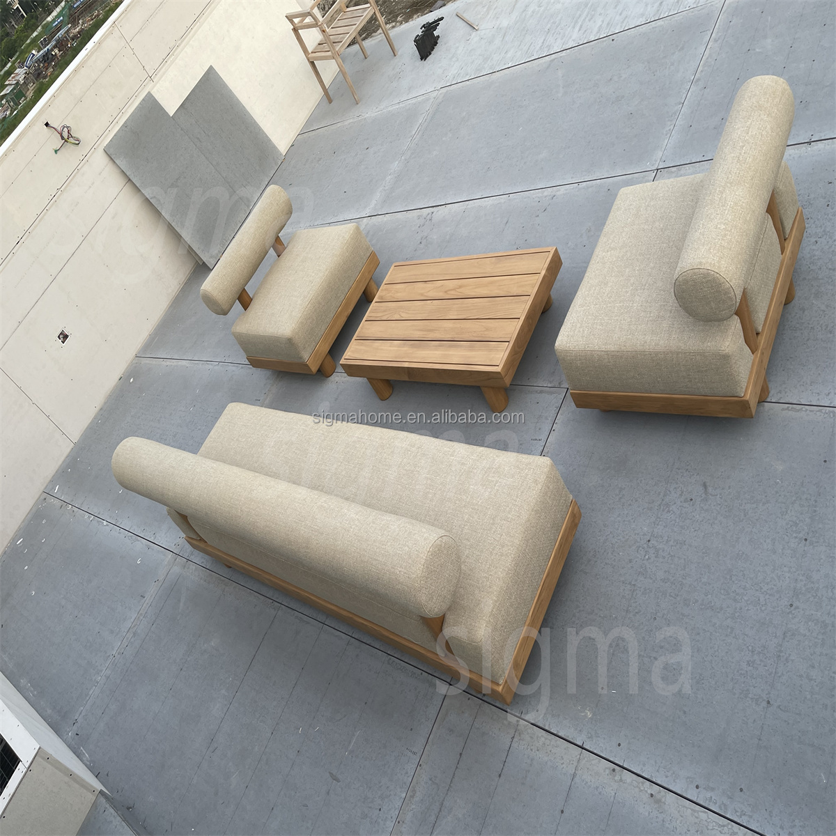 High End Customized CELLINA MODULAR SOFA Sectional Modern Teak Patio Sofas