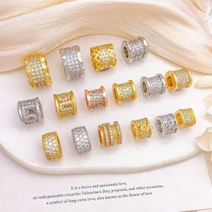 Accessoires de bijoux DIY, style Ins, ciel étoilé, <span class=keywords><strong>pendentif</strong></span> Luo Luo Tong, plaqué or 18 carats, micro-serti de zircon - Product Image 2