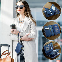 Porte-passeport RFID CaseMe pour voyage femmes/hommes, portefeuille de passeport mignon avec emplacements pour cartes, porte-passeport RFID