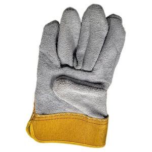 Guantes DE SEGURIDAD amarillos de cuero de vaca de pulgada de fábrica baratos, guantes de soldadura de trabajo de cuero - Product Image 5