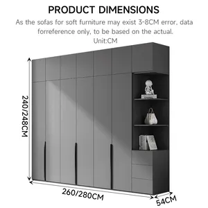 Armoires et penderie sur mesure Mobilier de chambre à coucher Combinaison de vêtements Placards Organisateur Armoire en bois