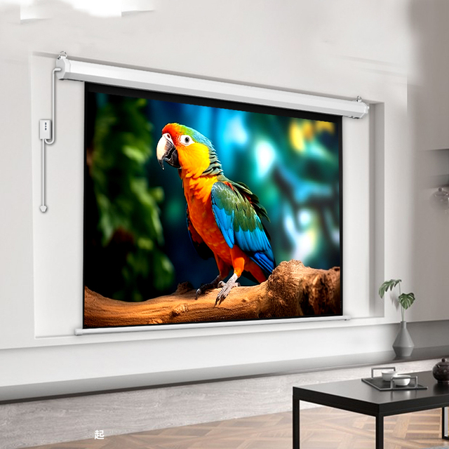 OEM Electric Projector Screen 70 80 150Inch Retractable Motorized Laser Display Home Theatre Trigger 16:9 Format