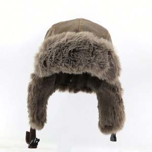 Gorro de Trapper de Nuevo Diseño al por Mayor, Gorro de Invierno para Hombre Adulto con Orejeras, Gorro de Aviador de Cuero PU - Product Image 5