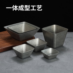 304 Stainless Steel Square Bowl Set For Soy Sauce Vinegar Party Snacks - Product Image 5