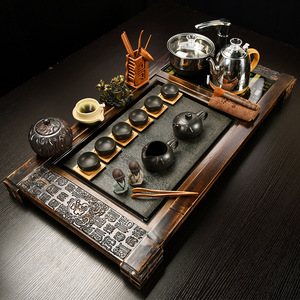 Plateau à thé traditionnel chinois kongfu table à thé entièrement automatique avec <span class=keywords><strong>théière</strong></span> et cadeau commercial gaiwan - Product Image 2