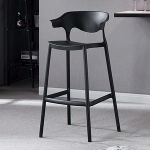<span class=keywords><strong>Tabouret</strong></span> <span class=keywords><strong>de</strong></span> <span class=keywords><strong>bar</strong></span> moderne en métal industriel d'extérieur avec coussin en <span class=keywords><strong>bois</strong></span> empilable noir pour salon <span class=keywords><strong>et</strong></span> salle <span class=keywords><strong>de</strong></span> sport - Product Image 5