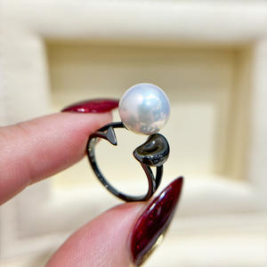 ขาตั้งแหวนเงินแท้ S925 สำหรับทำเครื่องประดับแฟชั่น DIY รองรับลูกปัดทรงกลมขนาด 10-13 มม. รุ่น 10492 อุปกรณ์เสริมสำหรับแหวนประดับมุก ขาตั้งเปล่าสำหรับแหวนประดับมุก - Product Image 3