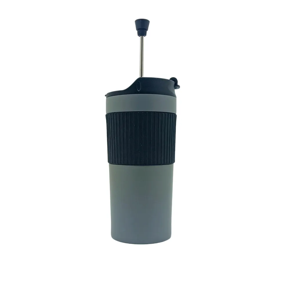 Wholesale Double Walled Insulated Tumblers Vacuum French Press Stainless Steel Coffee Mug Travel Mugs With Tea Maker