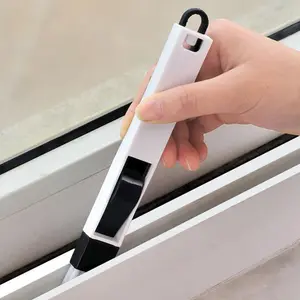 Multipurpose Detachable Window Gap Door Track Groove Corner Keyboard Slot Cleaning Brush with Dustpan Portable 2 in 1 Modern