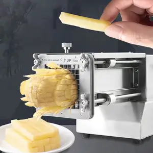 Toptan ticari lüks fransız Fry kesici makinesi 4 boyutları değiştirilebilir bıçakları otomatik FruitVegetable dilimleme patates cipsi kıyıcı