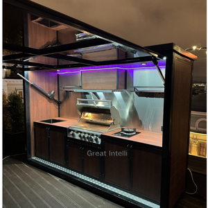 Sang trọng hiện đại <span class=keywords><strong>RTA</strong></span> ngoài trời phòng đựng thức ăn đảo BBQ nhà bếp lưu trữ tủ hoàn thành thiết lập hoàn chỉnh nướng Modular nhà bếp thực phẩm giỏ hàng - Product Image 6