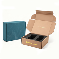 Boîtes en papier ondulé d'enveloppe auto-scellante personnalisée pour l'emballage de capuchon de parfum de cosmétiques de vêtements boîte imprimée de bande de déchirure
