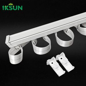Iksun Window Curtain Poles Profile Aluminum Curtain Tracks with S Fold Curtain Tape - Product Image 1