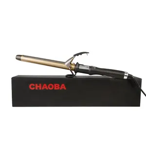 CB-A19 CHAOBA New arrival profissional modelador de cabelo mágico, LCD extra-longo turmalina ferro de ondulação