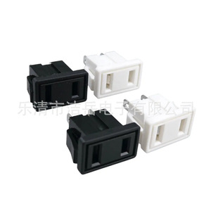 Prise murale industrielle AC-09, 2 broches, type carte, sans mise à la terre, pour audio-vidéo, plastique, 125V - Product Image 4