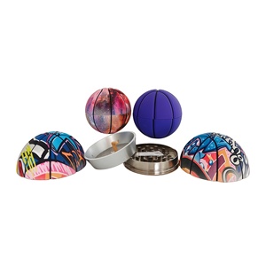 2026 New Zinc Alloy Smoke Grind Basketball Shaped Metal Grinder Manual Tobacco Grinder Smoking Accessories Wholesale - Product Image 6