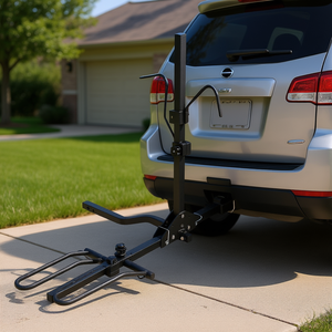 Support de porte-vélos pliable pour 2 vélos, fixation sur attelage pour voiture, camion, SUV, récepteur 1,25 et 2 pouces, pliable, revêtement poudré - Product Image 2