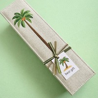 Coffret cadeau de luxe vert personnalisé avec tasse brodée, emballage alimentaire haut de gamme, boîtes rigides, laminage mat, gaufrage