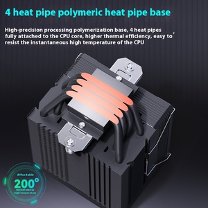 MX94 Silent 4 Heat Pipe CPU Cooler for 1700 Computer X99 2011 AM4 AM5 Fan Aluminum & <b>Copper</b> Heatsink Radiator Type CPU Cooler - Product Image 5