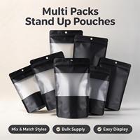 Pochette Doypack personnalisée imprimée en héliogravure avec fenêtre transparente, fermeture zip, résistante à l'humidité, emballage alimentaire de qualité alimentaire