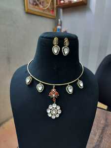 Ensemble de pendentifs anti-ternissement en pierre naturelle, bijoux indiens de qualité supérieure pour femmes, produit en vrac fait à la main - Product Image 5