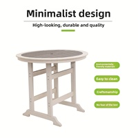 Mobilier de jardin moderne d'extérieur Ensemble de table à manger durable en HDPE anti-UV pour parcs hôtels cours villas salons