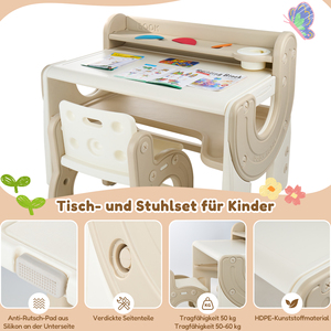 Ensemble de bureau et chaise d'étude modernes pour enfants, design nuage, avec étagère de rangement, pour la maison et la crèche - Product Image 2
